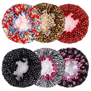 💦✨ 6PCS Waterproof Shower Caps! 🌟 Double Layer Satin Hair Caps with Adjustable Elastic Bands for Women & Girls! Perfect for keeping your hair dry and stylish! 🛁💖 #HairCare #ShowerEssentials